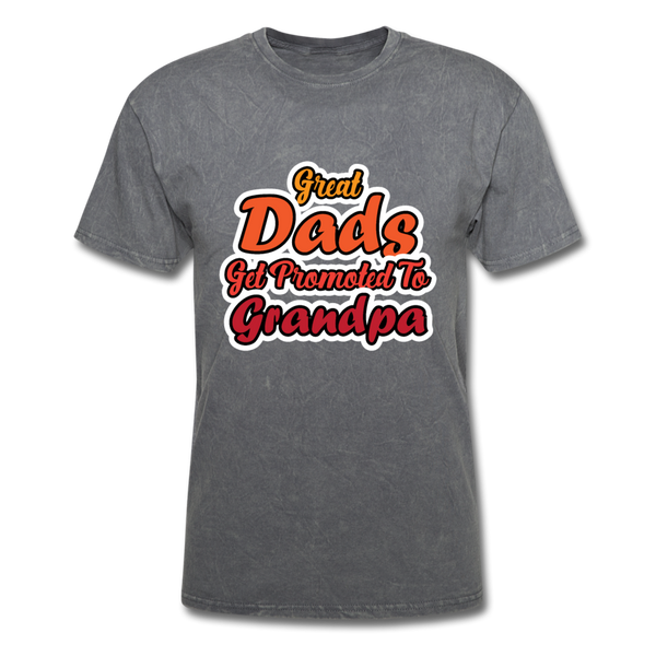 Great Dads Get Promoted To Grandpa Men's T-Shirt - mineral charcoal gray