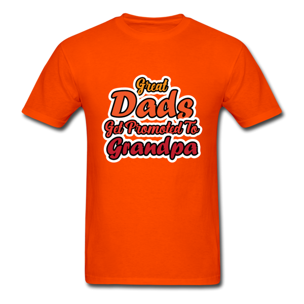 Great Dads Get Promoted To Grandpa Men's T-Shirt - orange