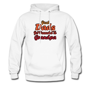 Great Dads Get Promoted To Grandpa Men's Hoodie - white