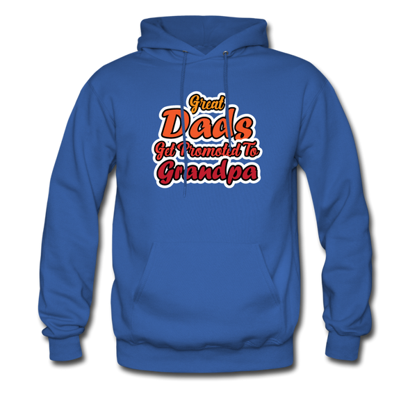 Great Dads Get Promoted To Grandpa Men's Hoodie - royal blue