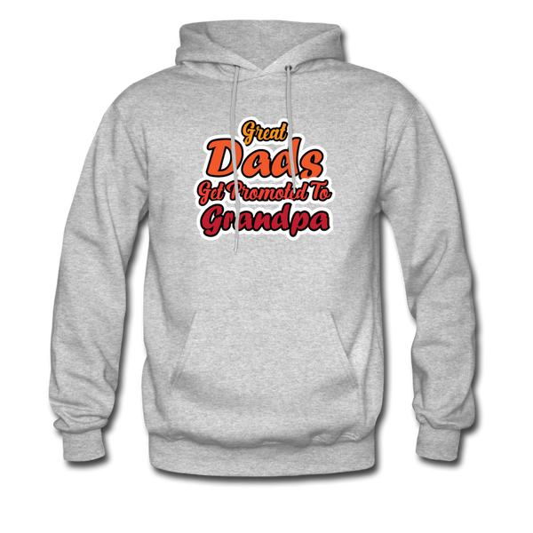 Great Dads Get Promoted To Grandpa Men's Hoodie - heather gray