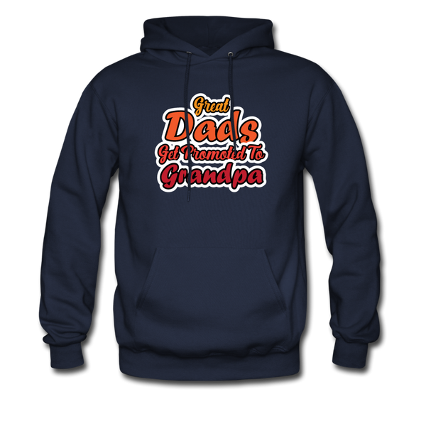 Great Dads Get Promoted To Grandpa Men's Hoodie - navy