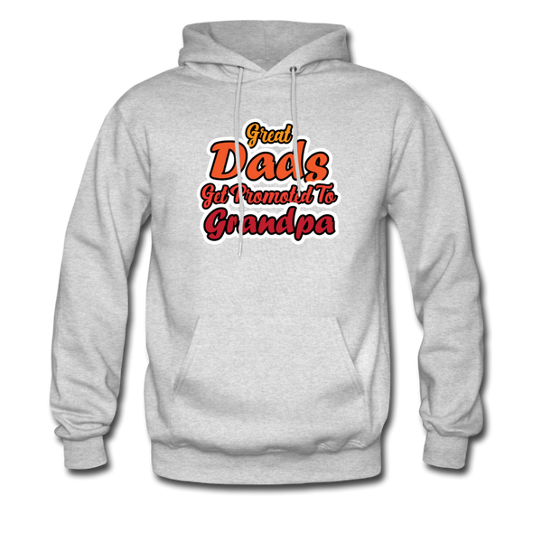 Great Dads Get Promoted To Grandpa Men's Hoodie - ash 