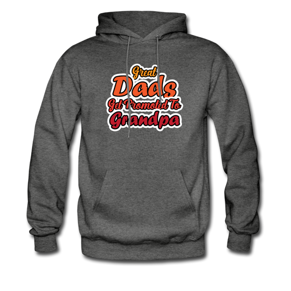 Great Dads Get Promoted To Grandpa Men's Hoodie - charcoal gray