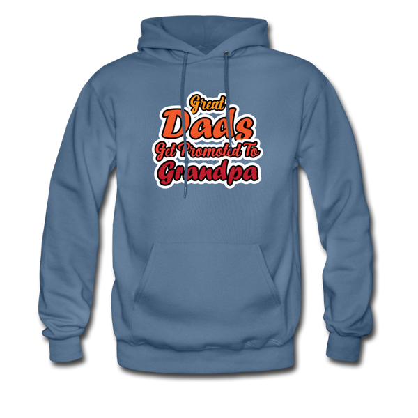 Great Dads Get Promoted To Grandpa Men's Hoodie - denim blue