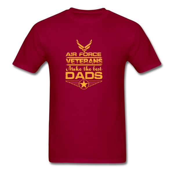 Air Force Veterans Make The Best Dads Men's T-Shirt - dark red