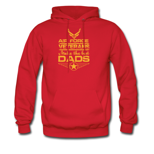 Air Force Veterans Make The Best Dads Men's Hoodie - red