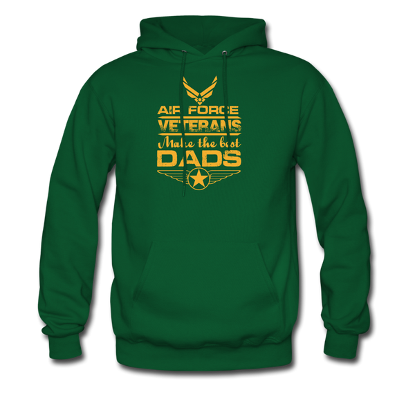 Air Force Veterans Make The Best Dads Men's Hoodie - forest green