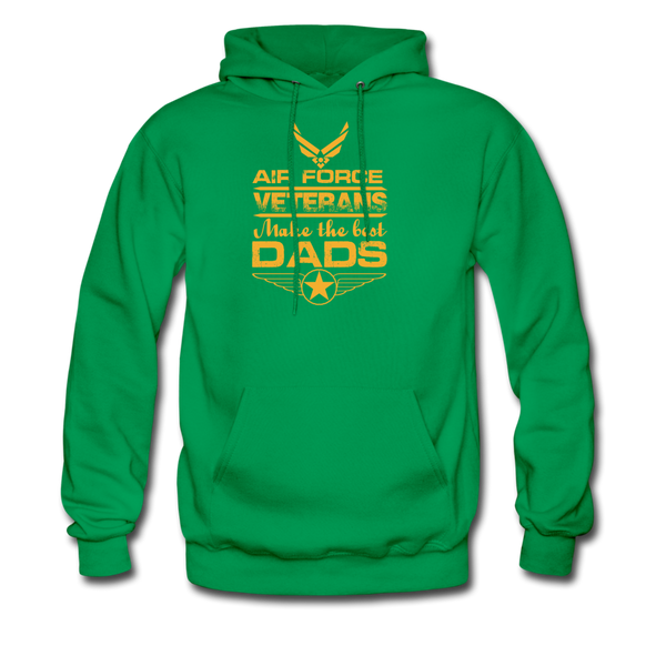 Air Force Veterans Make The Best Dads Men's Hoodie - kelly green