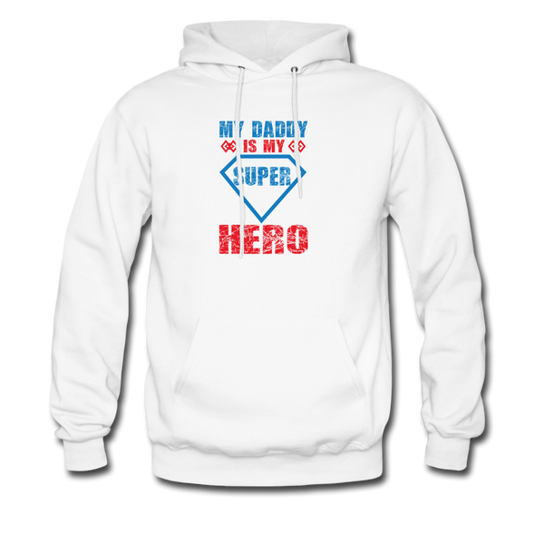 My Daddy Is My Super Hero Men's Hoodie - white