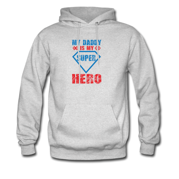 My Daddy Is My Super Hero Men's Hoodie - ash 