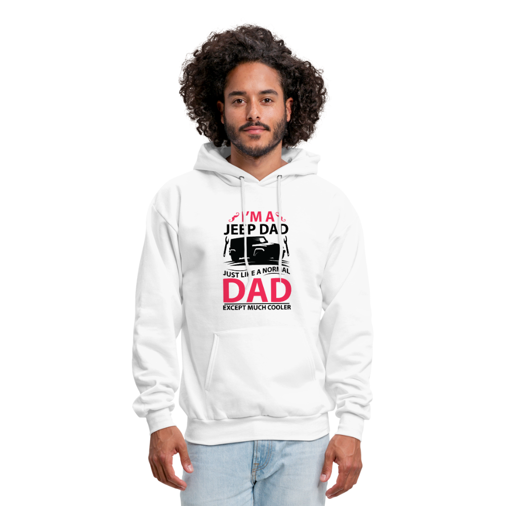 I'm A Jeep Dad Men's Hoodie - white