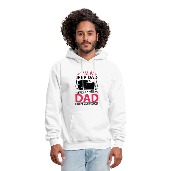 I'm A Jeep Dad Men's Hoodie - white