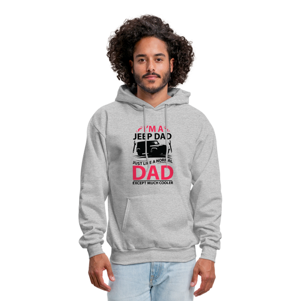 I'm A Jeep Dad Men's Hoodie - heather gray