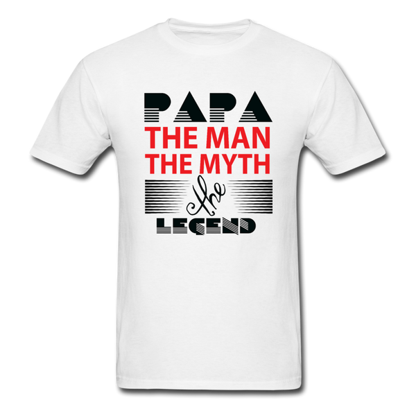 Papa The Man The Myth The Legend Men's T-Shirt - white