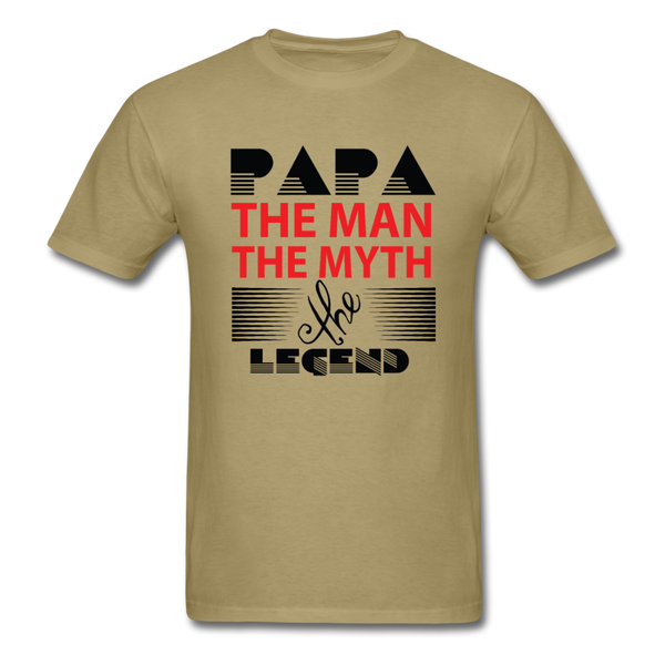 Papa The Man The Myth The Legend Men's T-Shirt - khaki