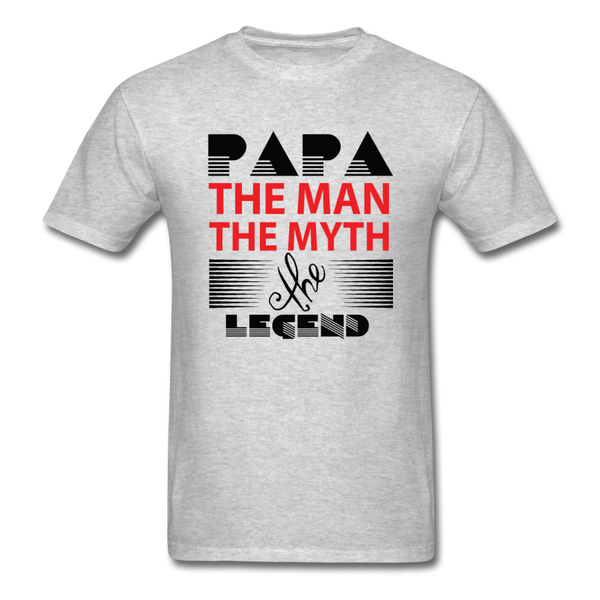 Papa The Man The Myth The Legend Men's T-Shirt - heather gray