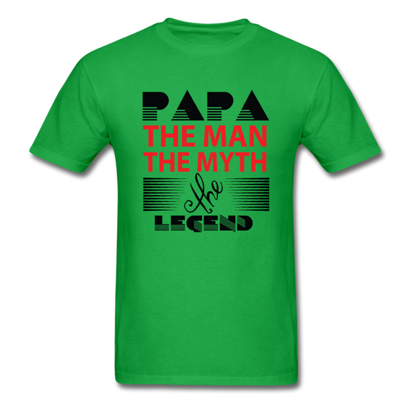 Papa The Man The Myth The Legend Men's T-Shirt - bright green