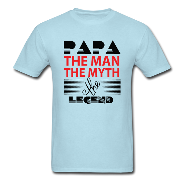 Papa The Man The Myth The Legend Men's T-Shirt - powder blue
