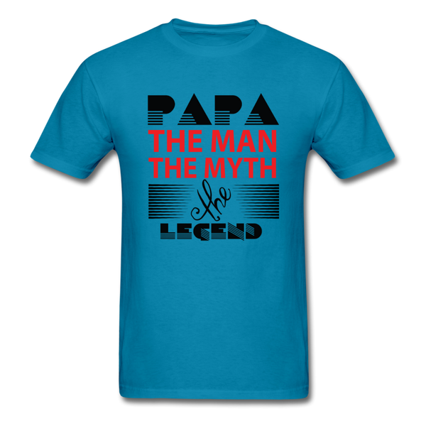 Papa The Man The Myth The Legend Men's T-Shirt - turquoise
