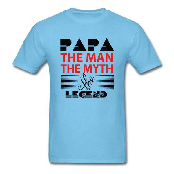 Papa The Man The Myth The Legend Men's T-Shirt - aquatic blue