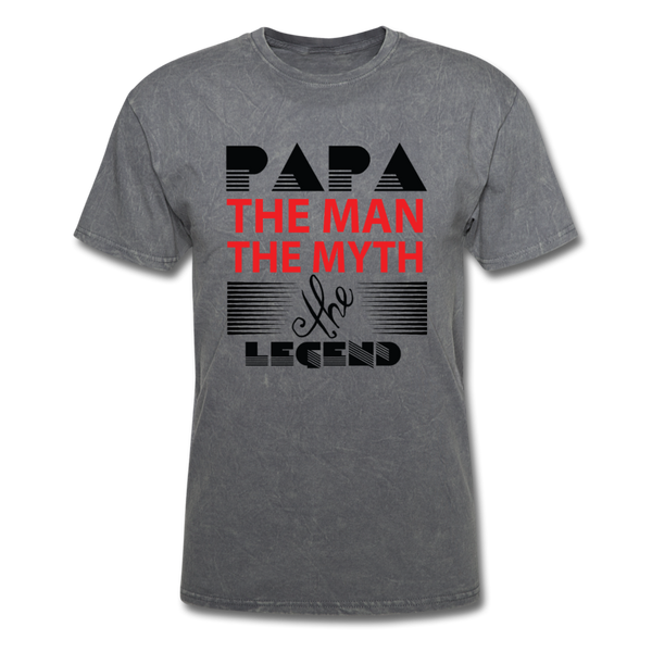 Papa The Man The Myth The Legend Men's T-Shirt - mineral charcoal gray