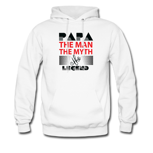 Papa The Man The Myth The Legend Men's Hoodie - white