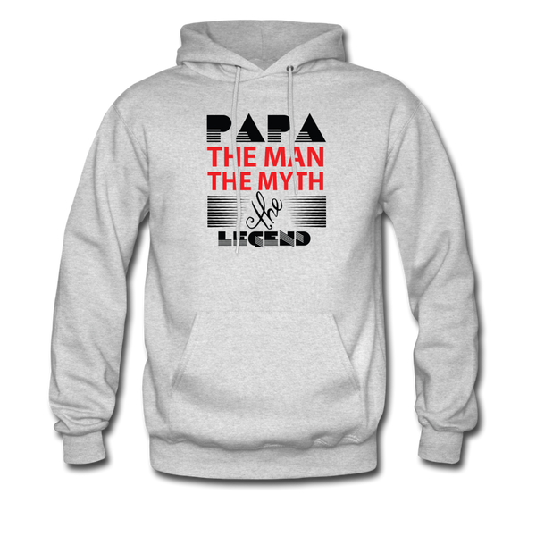 Papa The Man The Myth The Legend Men's Hoodie - ash 