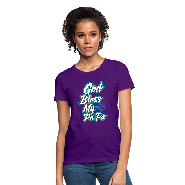 God Bless My PaPa Women's T-Shirt - purple