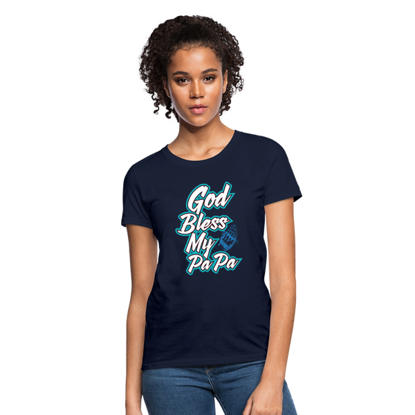 God Bless My PaPa Women's T-Shirt - navy