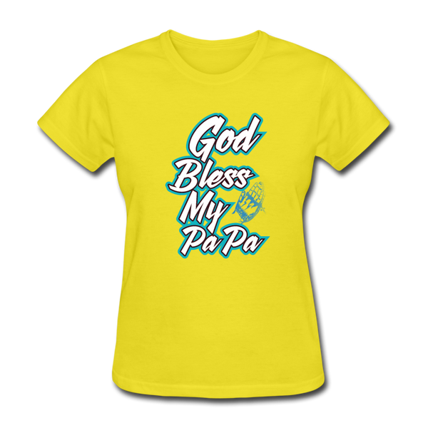 God Bless My PaPa Women's T-Shirt - yellow