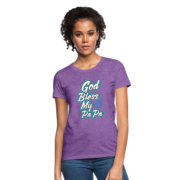 God Bless My PaPa Women's T-Shirt - purple heather