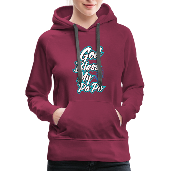 God Bless My PaPa Women’s Premium Hoodie - burgundy