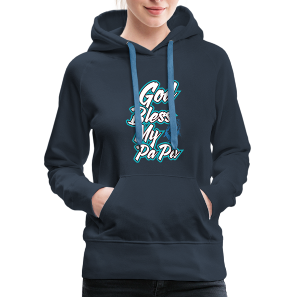 God Bless My PaPa Women’s Premium Hoodie - navy