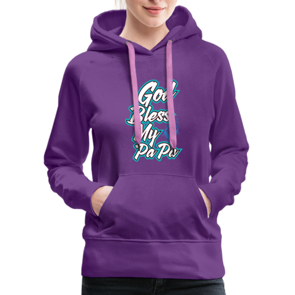 God Bless My PaPa Women’s Premium Hoodie - purple