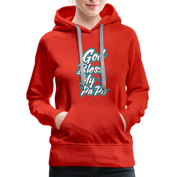 God Bless My PaPa Women’s Premium Hoodie - red