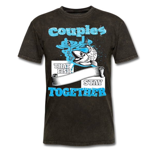 Couples That Fish Stay Together Men's T-Shirt - mineral black