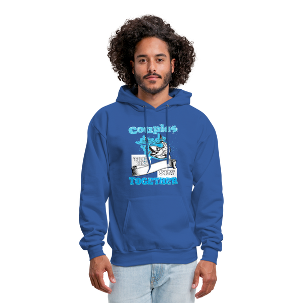 Couples That Fish Stay Together Men's Hoodie - royal blue