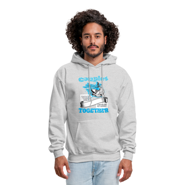 Couples That Fish Stay Together Men's Hoodie - ash 