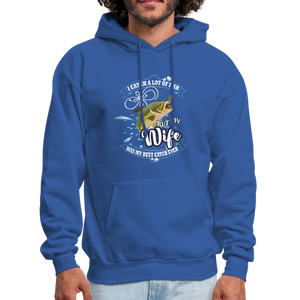 I Catch A Lot Of Fish But My Wife Was The Best Catch Ever Men's Hoodie - royal blue