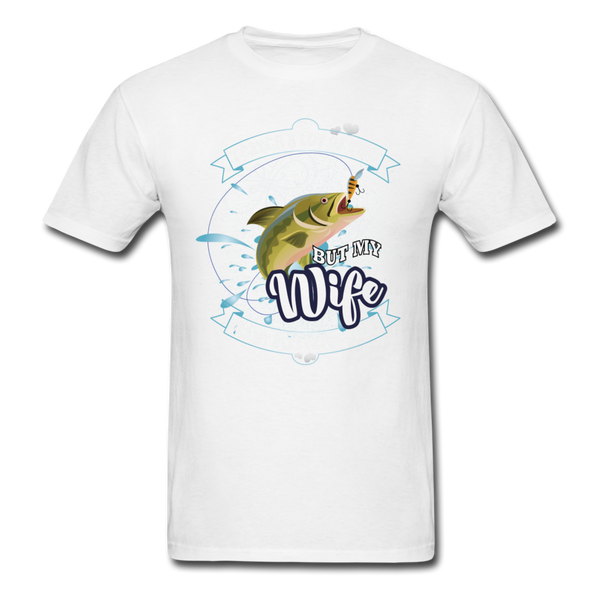 I Catch A Lot Of Fish But My Wife Was My Best Catch Ever Men's T-Shirt - white