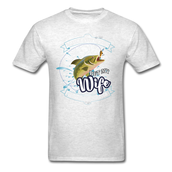 I Catch A Lot Of Fish But My Wife Was My Best Catch Ever Men's T-Shirt - light heather gray