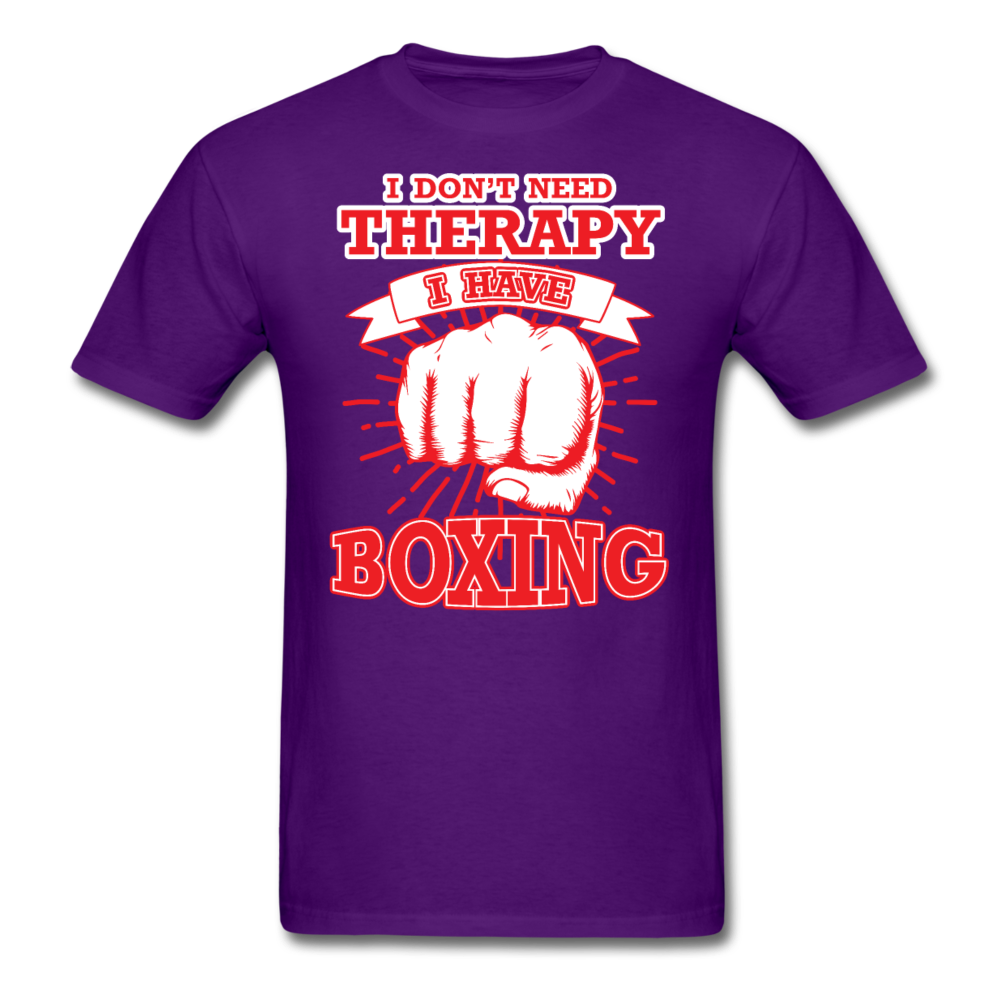 I Don't Need Therapy I Have Boxing Men's T-Shirt - purple