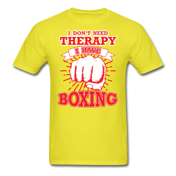 I Don't Need Therapy I Have Boxing Men's T-Shirt - yellow