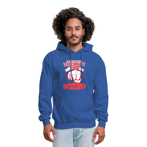 I Don't Need Therapy I Have Boxing Men's Hoodie - royal blue