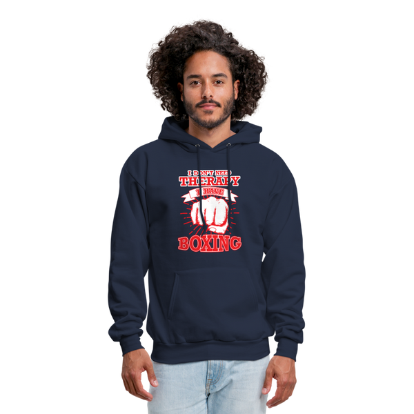 I Don't Need Therapy I Have Boxing Men's Hoodie - navy