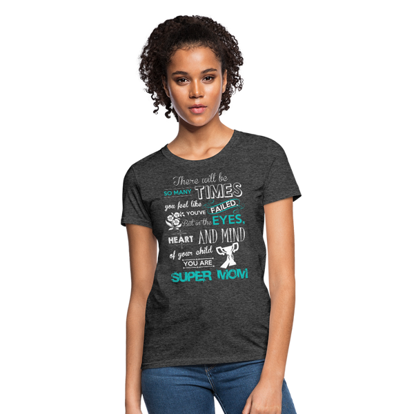 Super Mom Women's T-Shirt - heather black