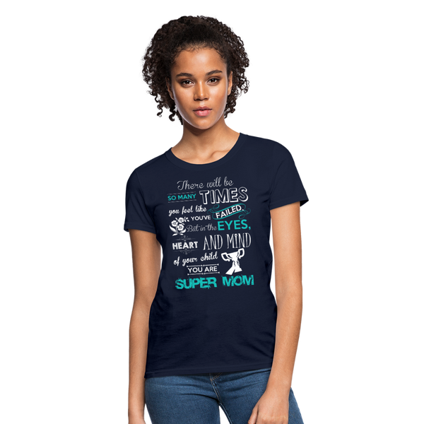 Super Mom Women's T-Shirt - navy