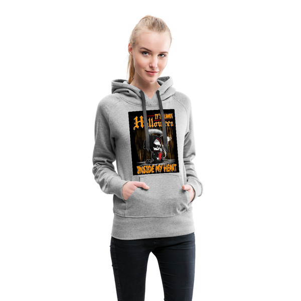 It's Always Halloween Inside My Heart Women’s Premium Hoodie - heather gray