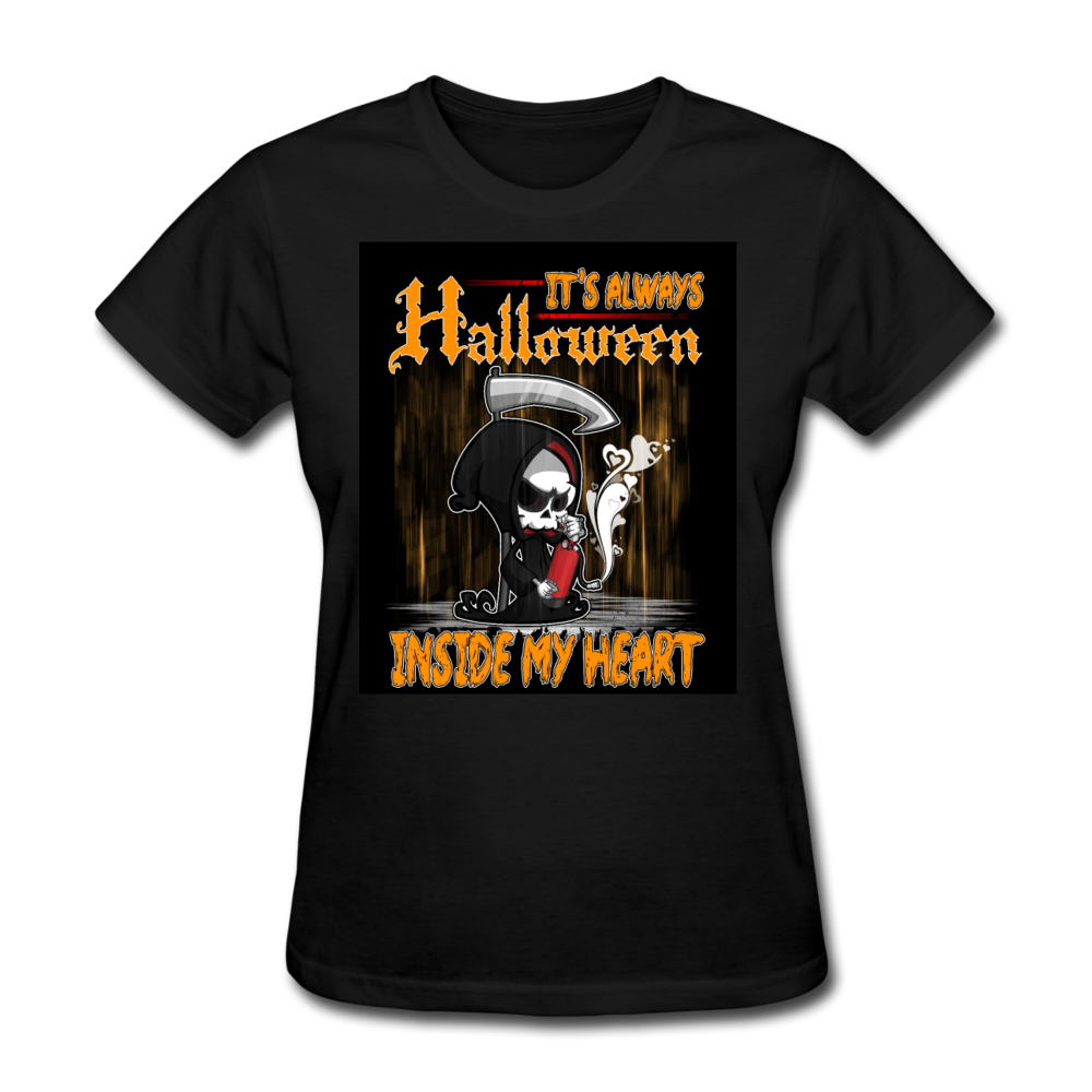 It's Always Halloween Inside My Heart Women's T-Shirt - black